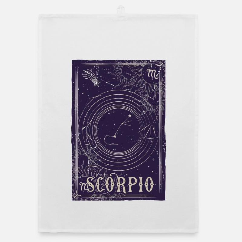 Constellation du Scorpion Ciel nocturne Torchon bio