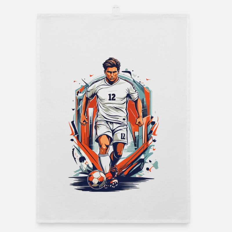 Fußballspier Nummer 12 Organic Geschirrtuch