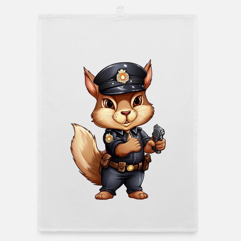 Policier écureuil Torchon bio