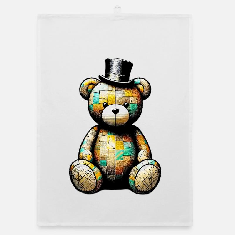 Teddy Bear Chapeau haut de forme Teddy Bear Torchon bio