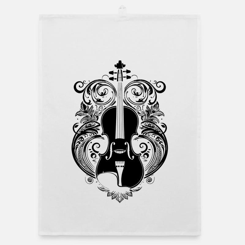 Fiddle Cartoon Style Organic dish towel