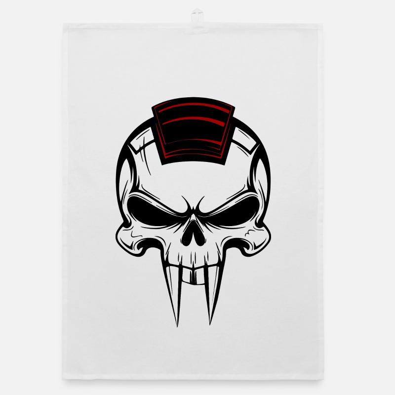 Vampire Skull Organic dish towel