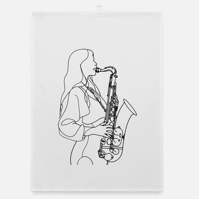 Saxophonist Organic dish towel