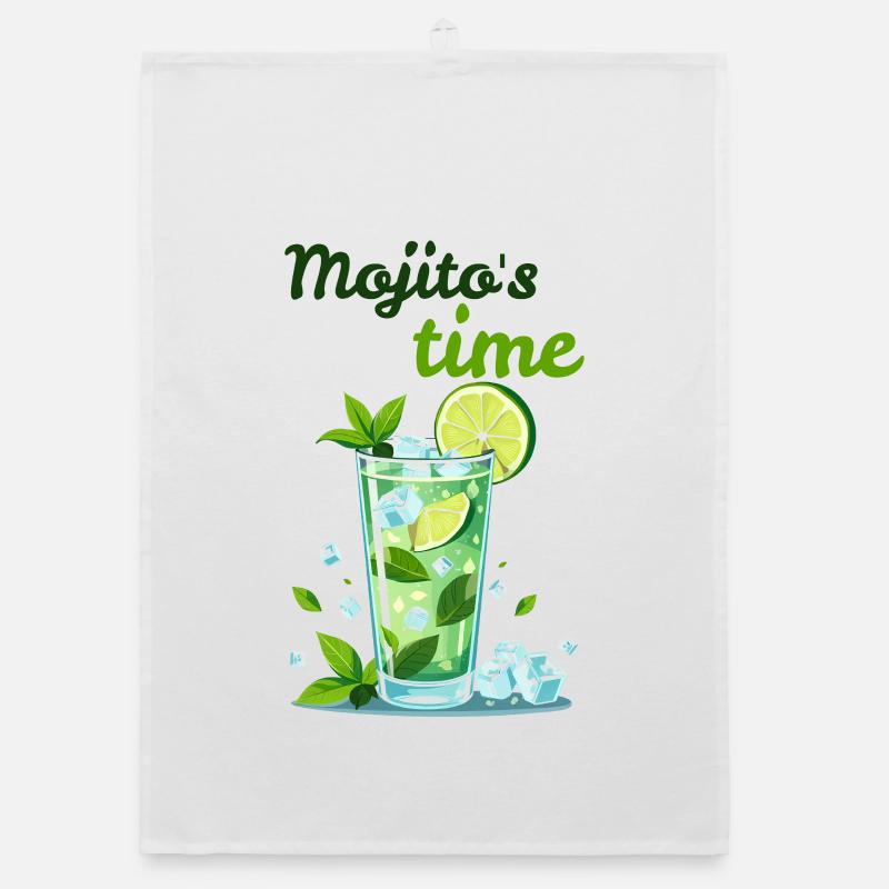 Mojito Cocktail von Helfspawn Organic Geschirrtuch