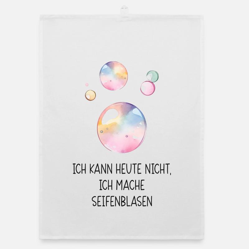 I can't today, I'm making soap bubbles Organic dish towel