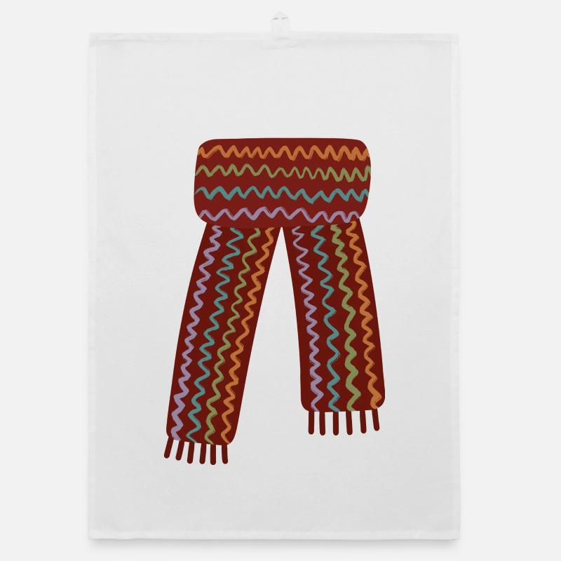 Colorful Zigzag Patterned Scarf Organic dish towel
