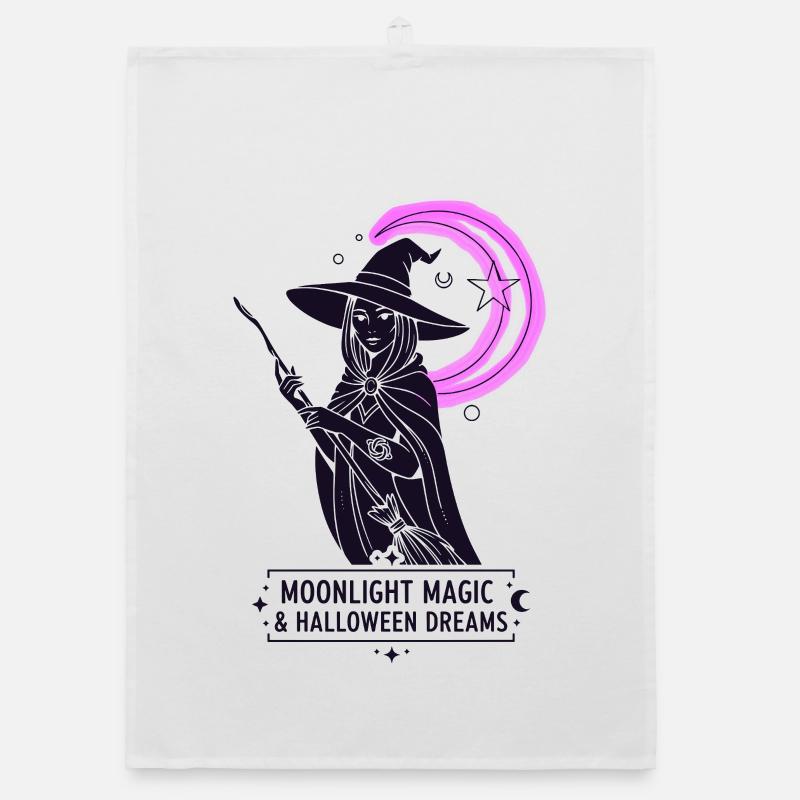 Moonlight Magic & Halloween Dreams Organic Geschirrtuch