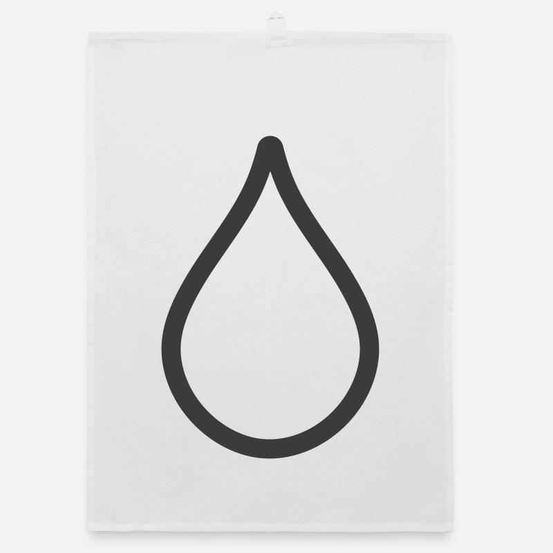 Logo simple de l’icône de la goutte d’eau Torchon bio