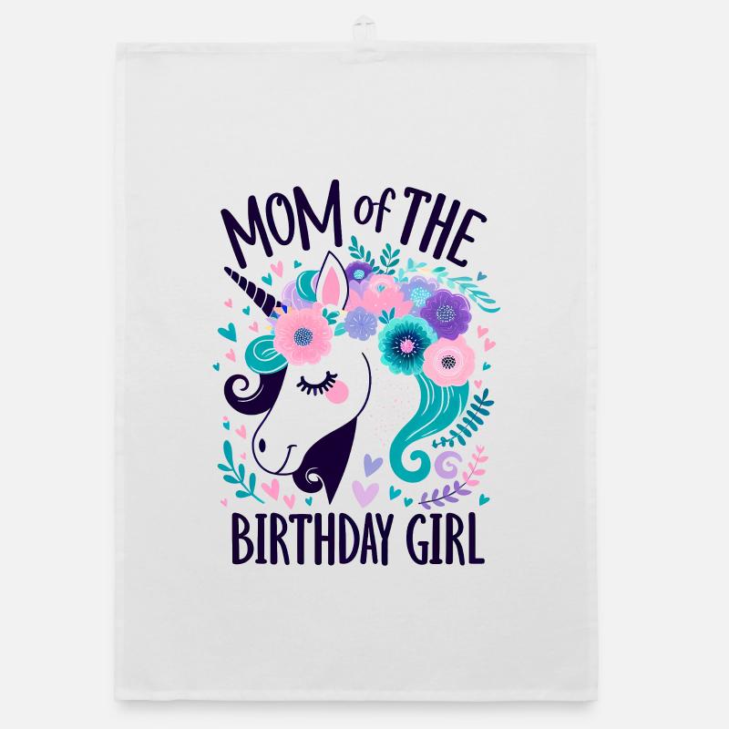 Mutter des Geburtstagskindes Blumenpferd Organic Geschirrtuch