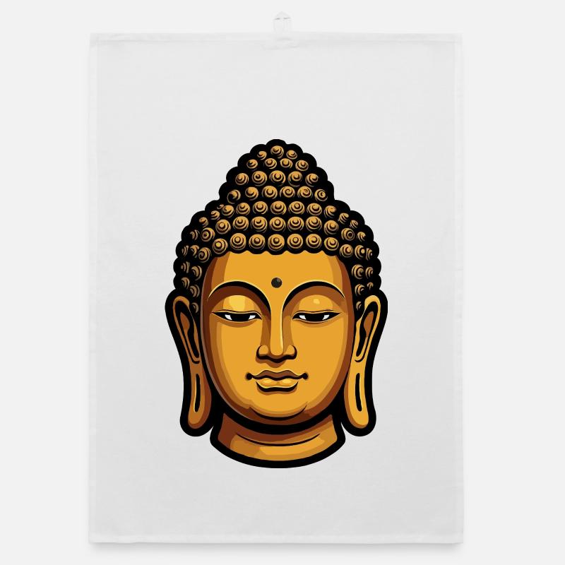Aura de méditation du Bouddha d’or Torchon bio