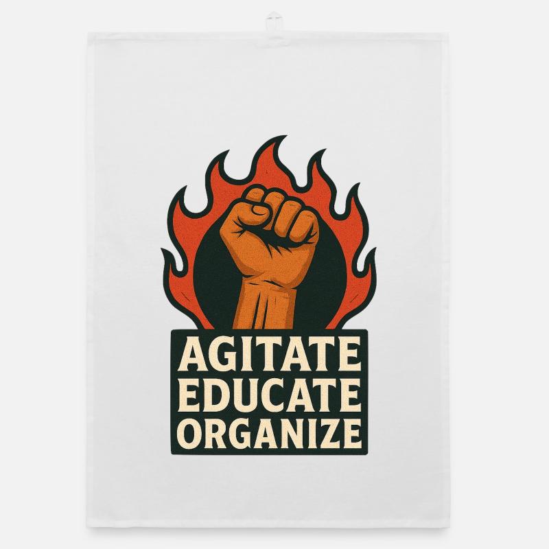 Agitate Educate Organize Organic dish towel