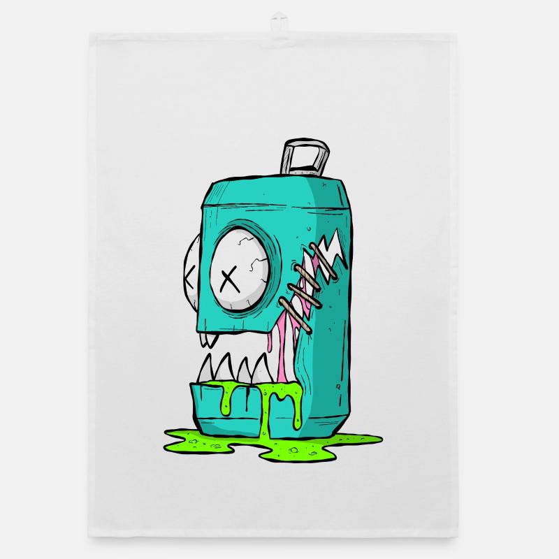 Monster Box Cartoon Comic Organic dish towel