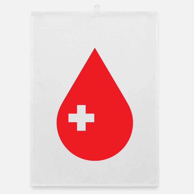 Blut spenden, Blutspendedienst, Blutspender Organic Geschirrtuch