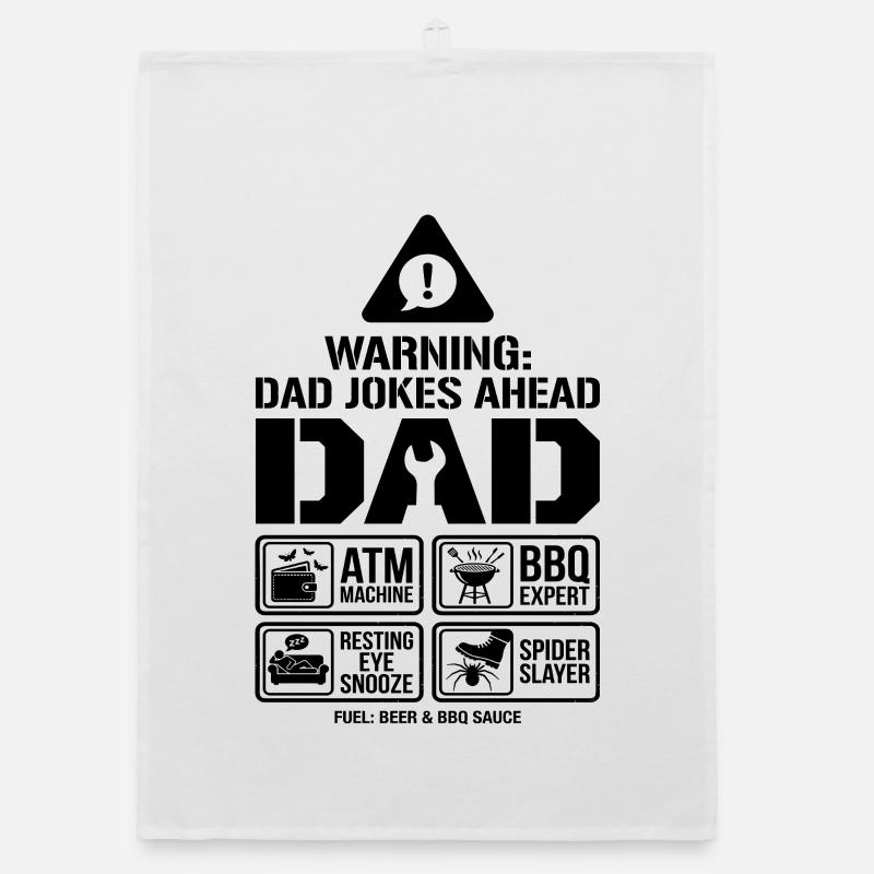 Warning Dad Jokes Ahead Vater Organic Geschirrtuch