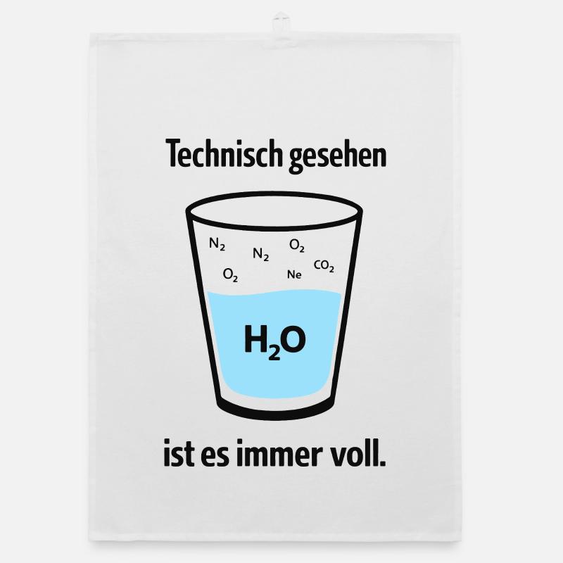 Technically, it's always full – nerd humor Organic dish towel