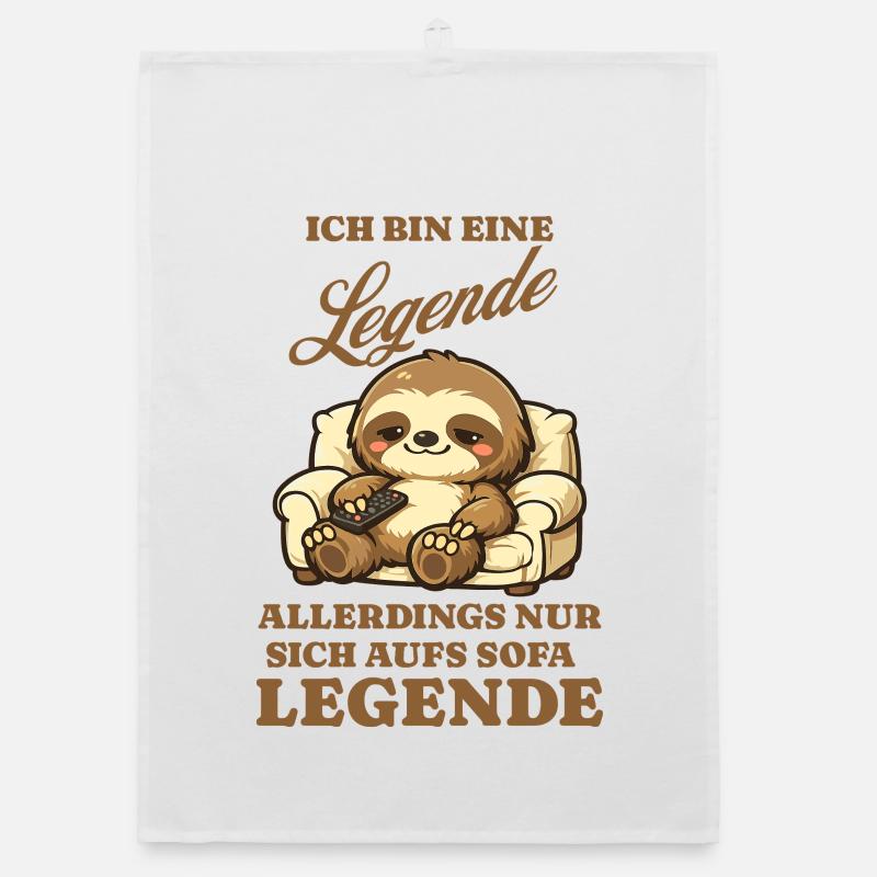 Sloth Series Evening Sofa Saying Funny Organic dish towel