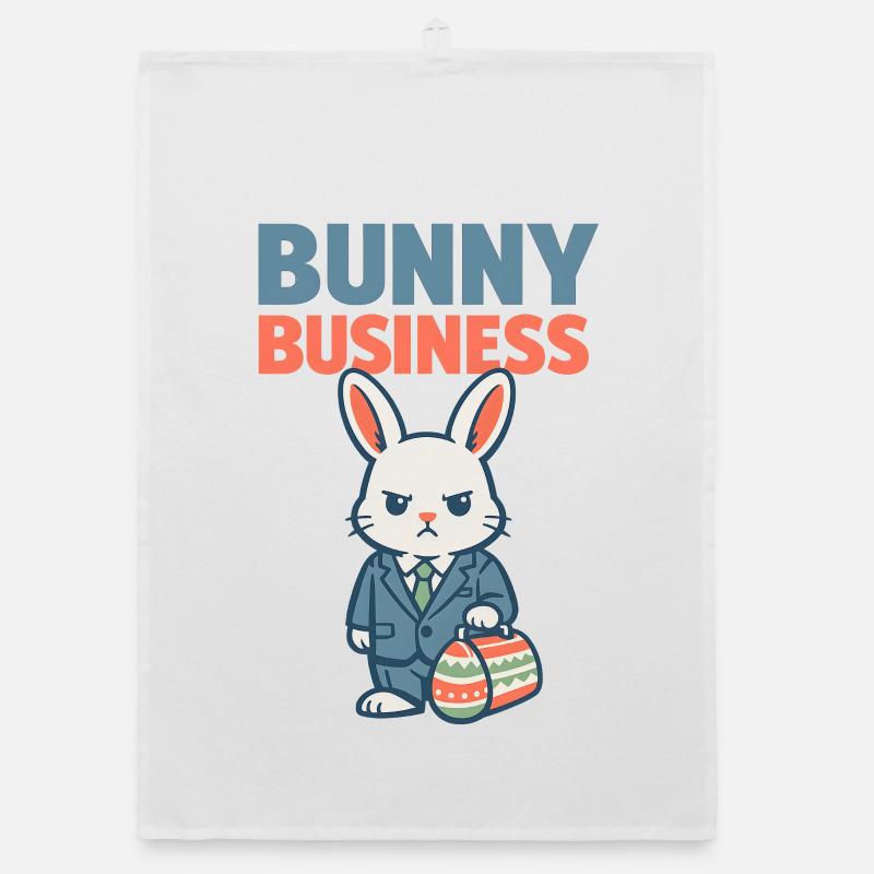 Easter bunny in the breast pocket Easter Organic dish towel