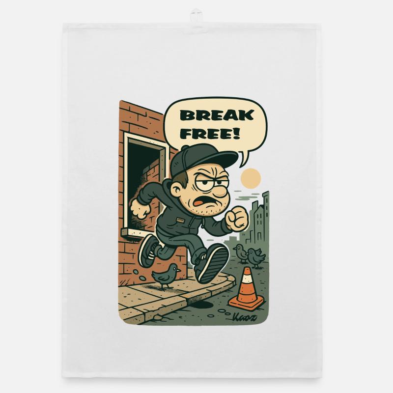 Braquage de rue Break Free – Cartoon Runner Torchon bio