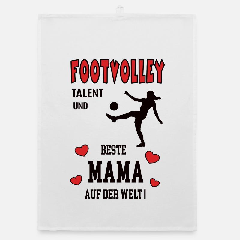 Footvolley Beste Mama Mutter Muttertag Geburtstag Organic Geschirrtuch