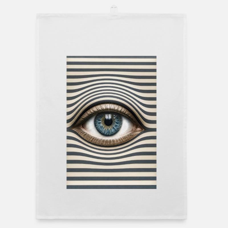 Eye Against Wavy Stripes Organic dish towel