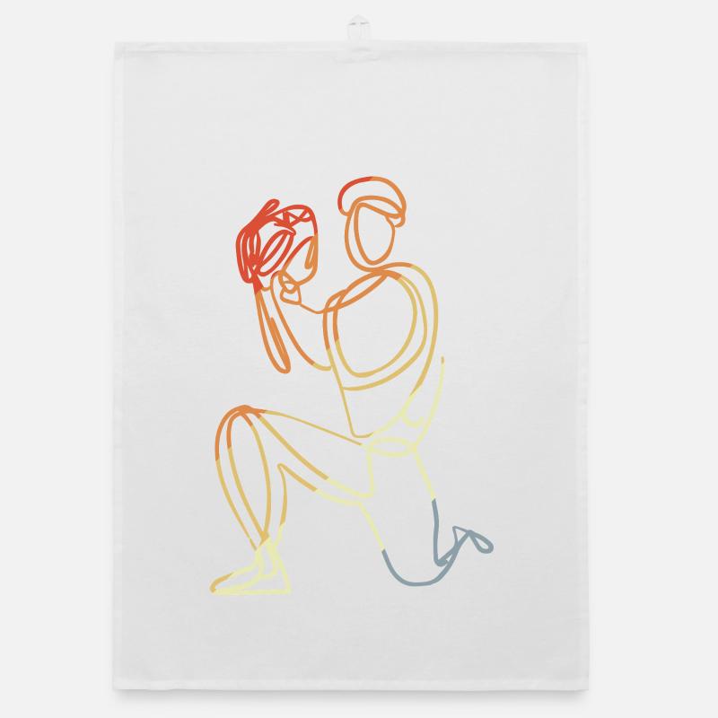 Baseball Keeper Drawing Organic dish towel