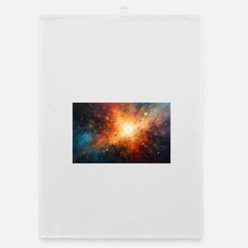Cosmic Burst Nebula Explosion Organic dish towel