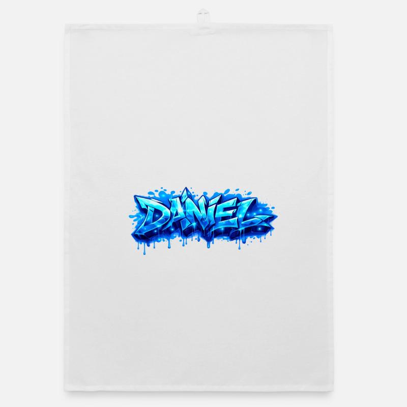 Graffiti DANIEL Name Geschenk Ideal druckbar Organic Geschirrtuch