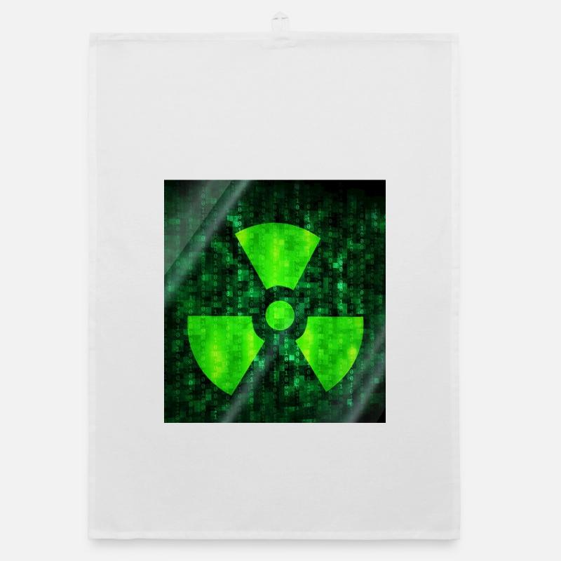 Cybersecurity Warning Icon Organic Geschirrtuch