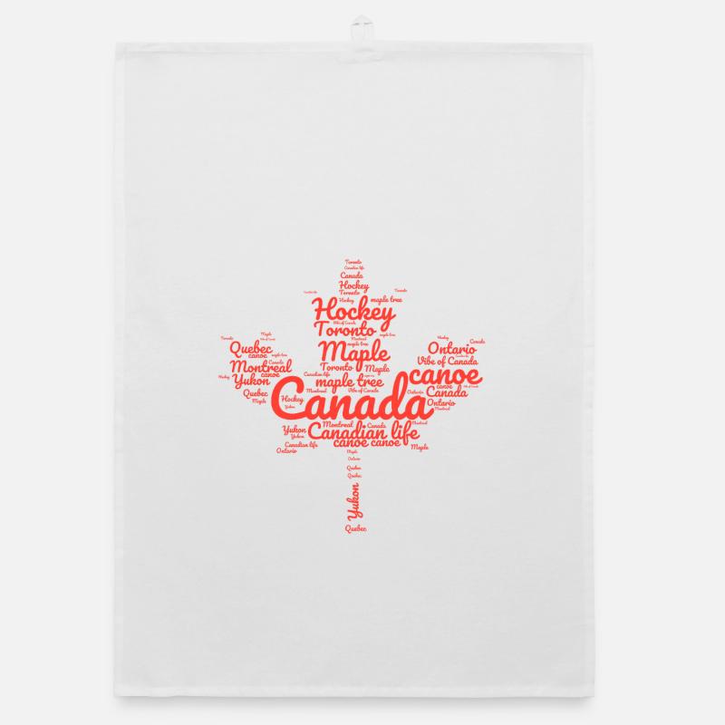 Le Canada dans un nuage de mots Torchon bio