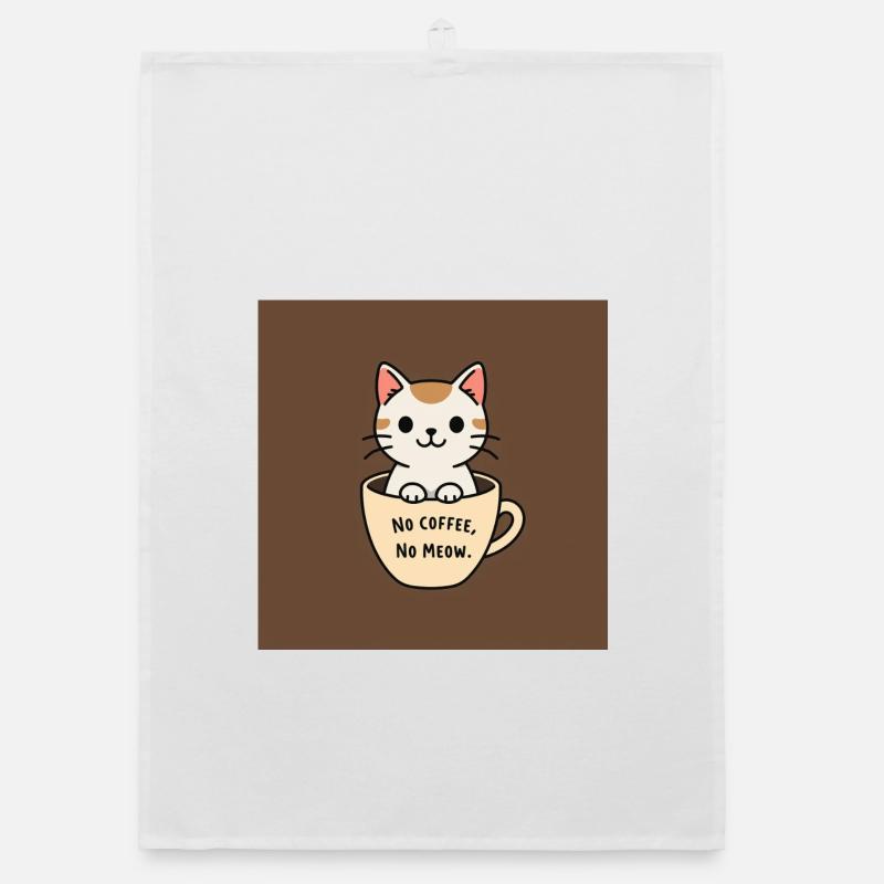 Café de chat dicton design Torchon bio