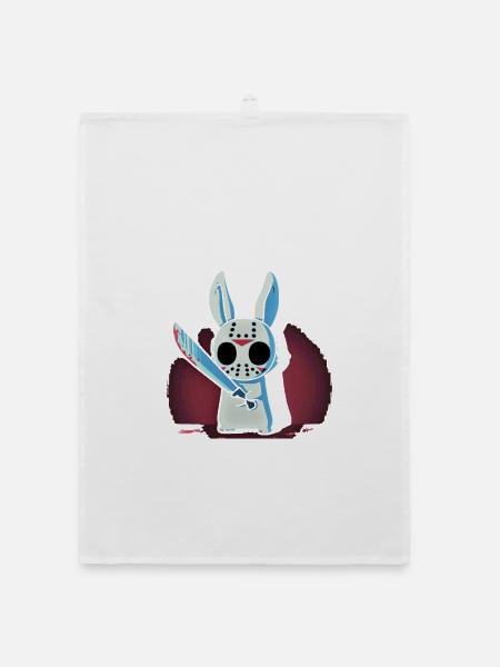 Halloween Bunny - Organic Geschirrtuch - Weiß - Vorne