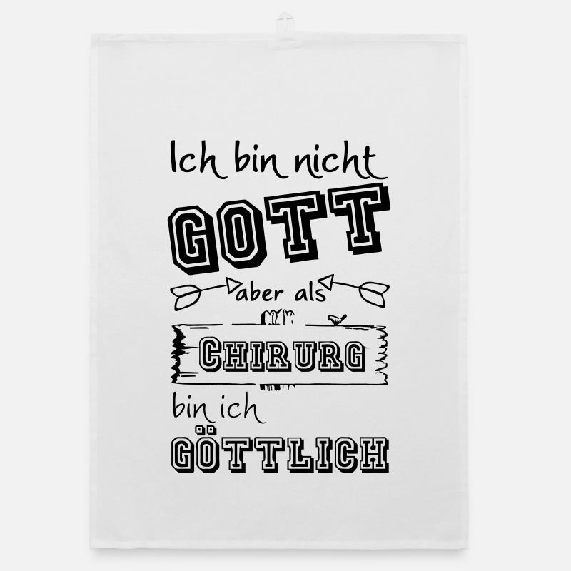 Göttlicher Chirurg Geschenk - Organic Geschirrtuch - Weiß