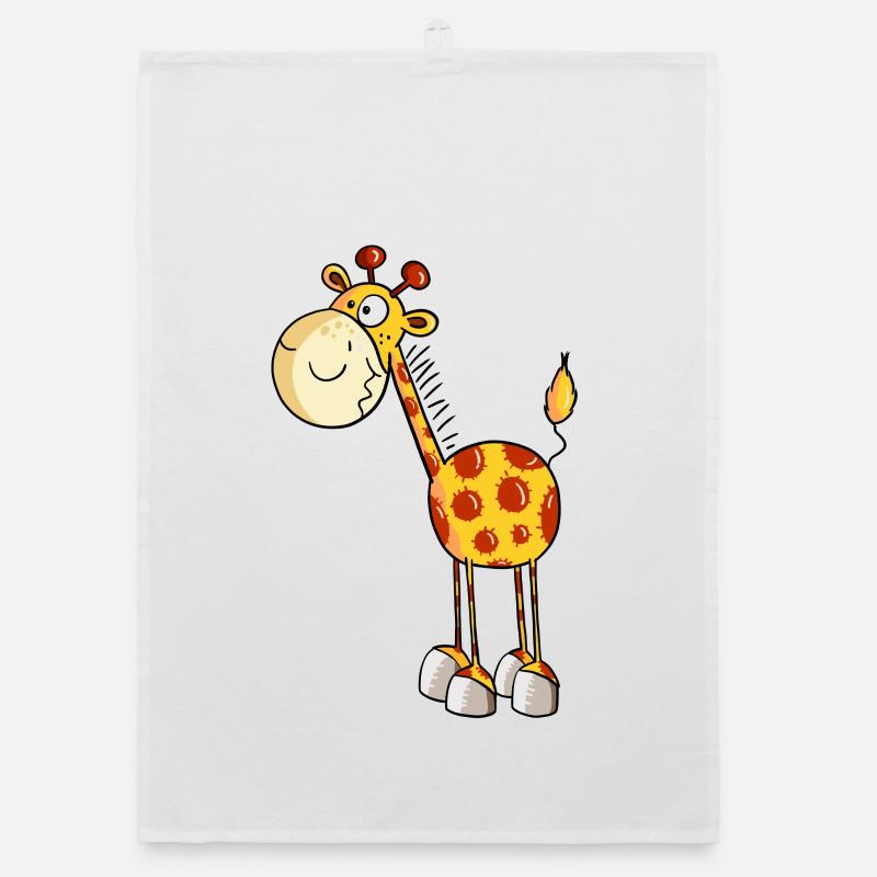 Drollige Giraffe - Giraffen - Comic - Fun Organic Geschirrtuch