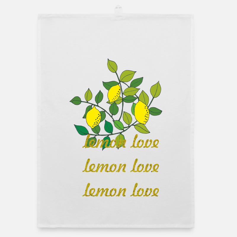 lemon love Organic dish towel