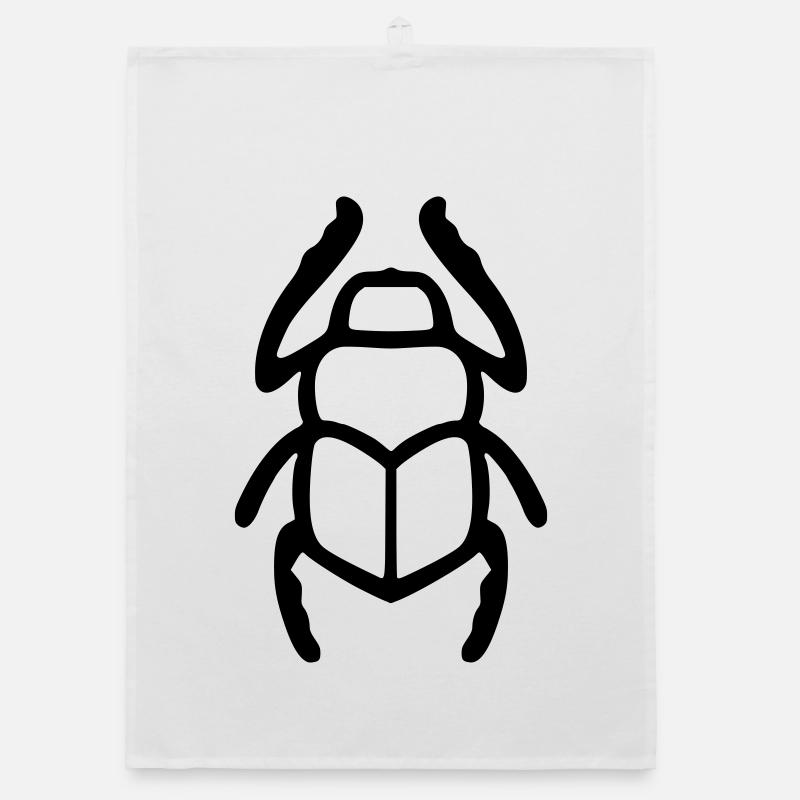 Scarab hieroglyph Organic dish towel