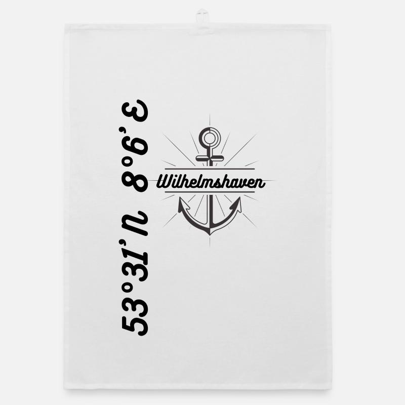 Wilhelmshaven coordinates Maritime Mode Organic dish towel
