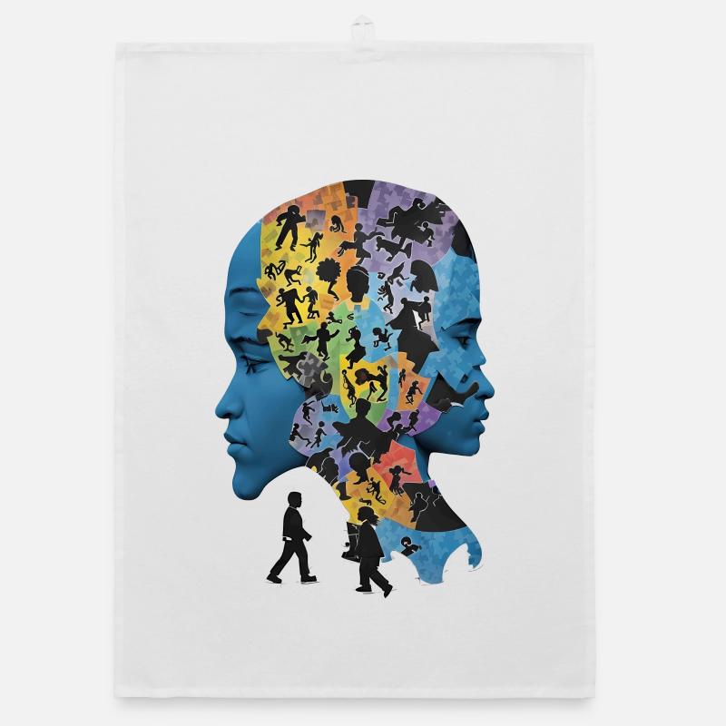 Das Puzzle Mensch Organic Geschirrtuch