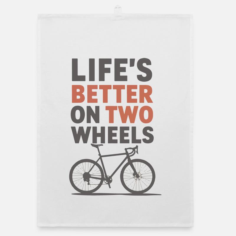 Life's better on two wheels Organic Geschirrtuch