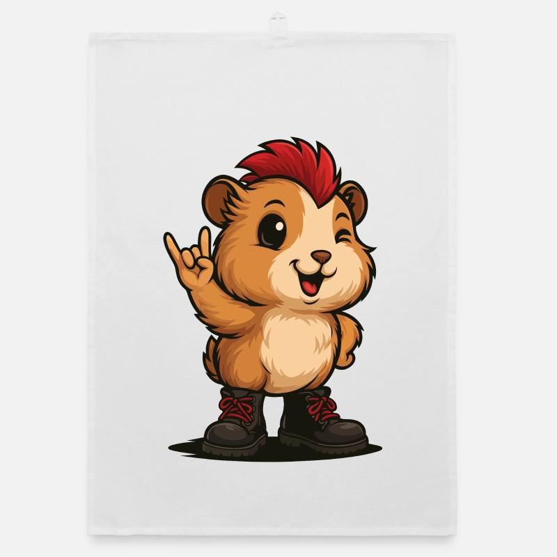 Punk Rock Cochon d’Inde Torchon bio