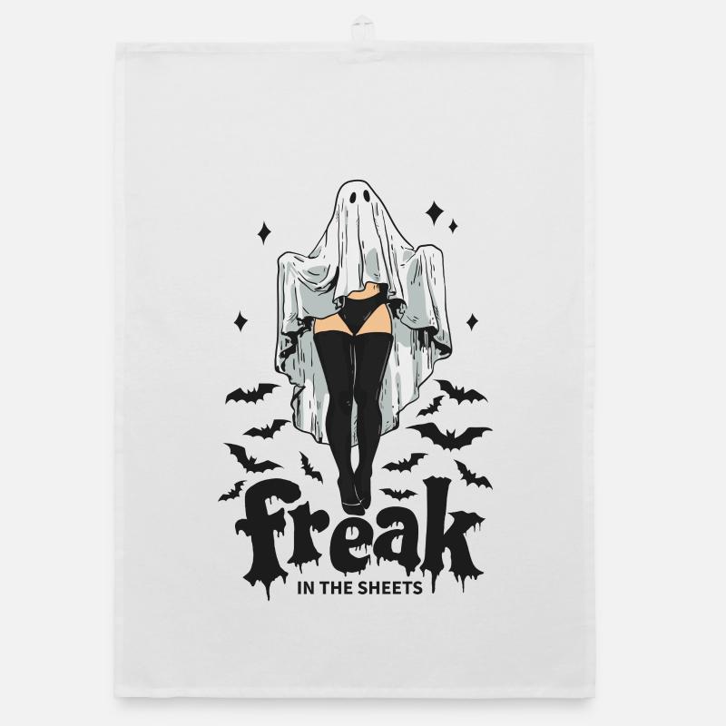 Freak in the Ghost Sheets Organic dish towel