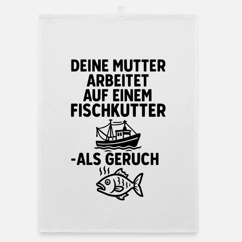 fischkutter deine mutter witze Organic Geschirrtuch