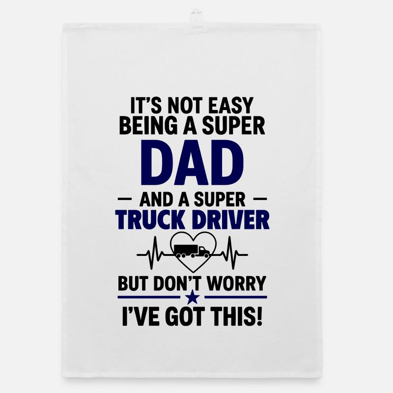 Heart + Truck Driver – Super Dad Professional Driver Organic dish towel