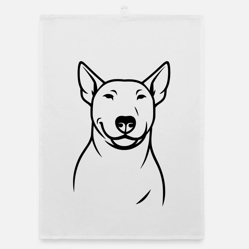 Silhouette stylisée du Bull Terrier Torchon bio