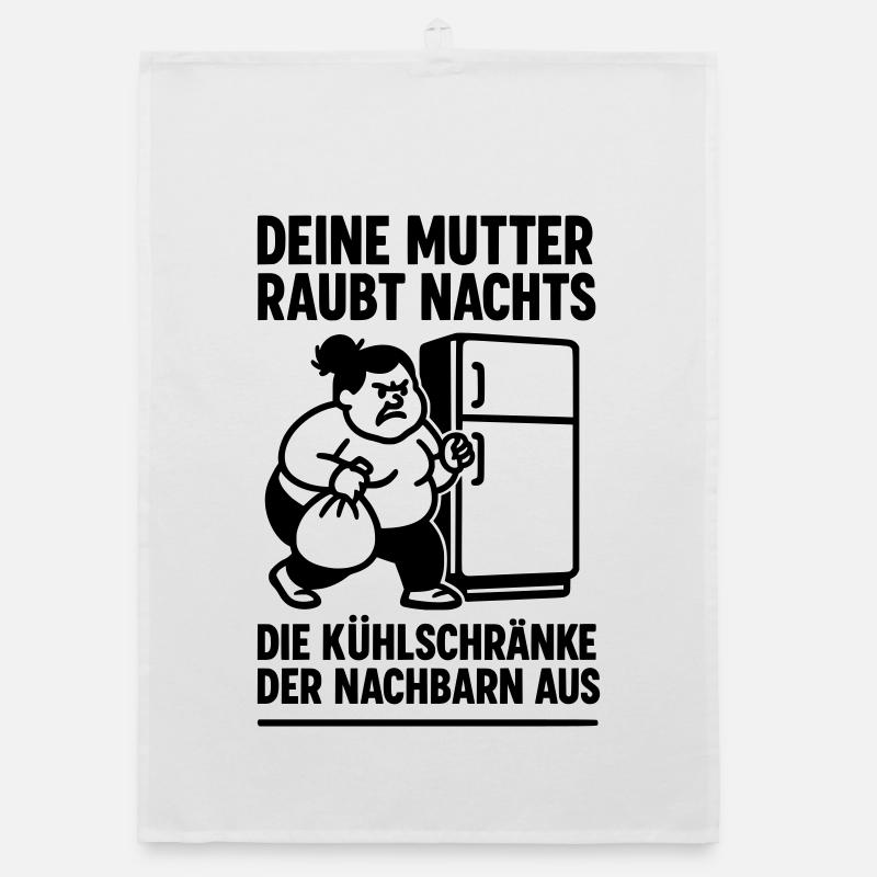 deine mutter witz kühschrank Organic Geschirrtuch