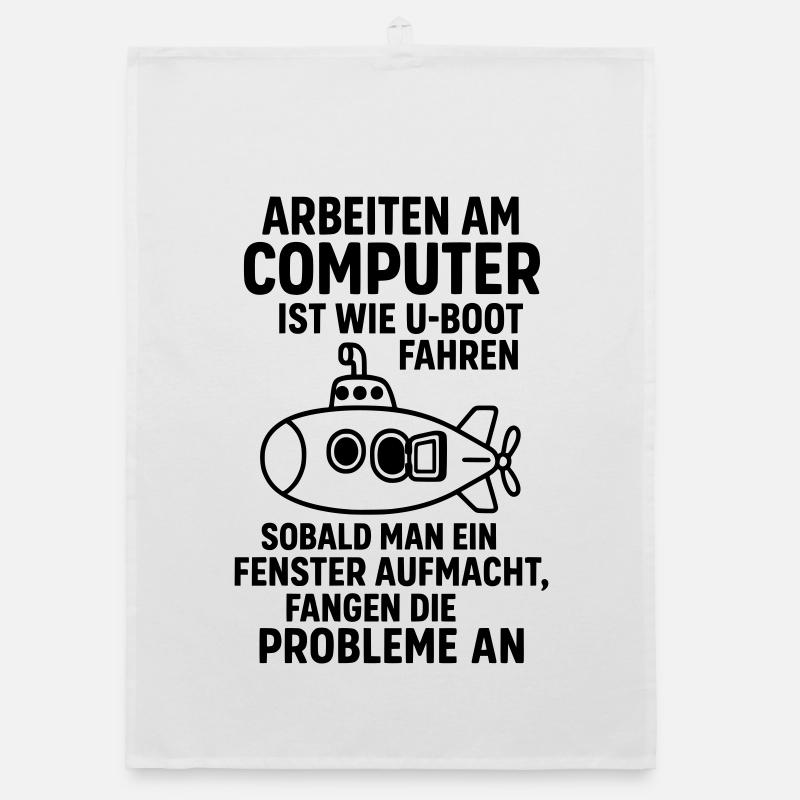 Computer Joke Problems Open Window Submarine Organic dish towel