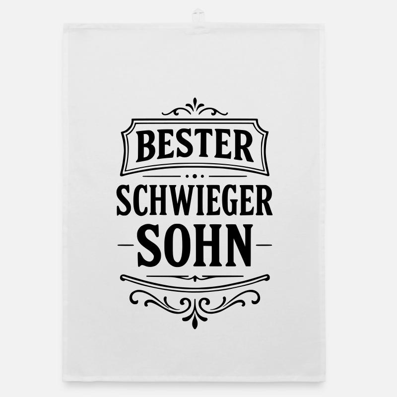 Bester Schwiegersohn Geschenk Weihnachten Organic Geschirrtuch