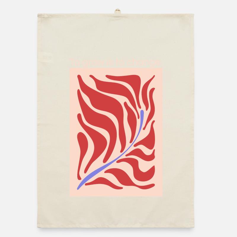 Wachstum durch Wandel – Blattform Muster Organic Geschirrtuch