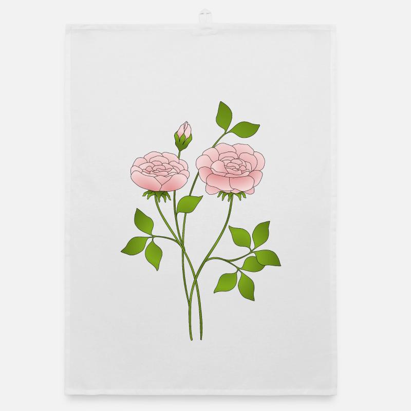 Flowers Organic dish towel