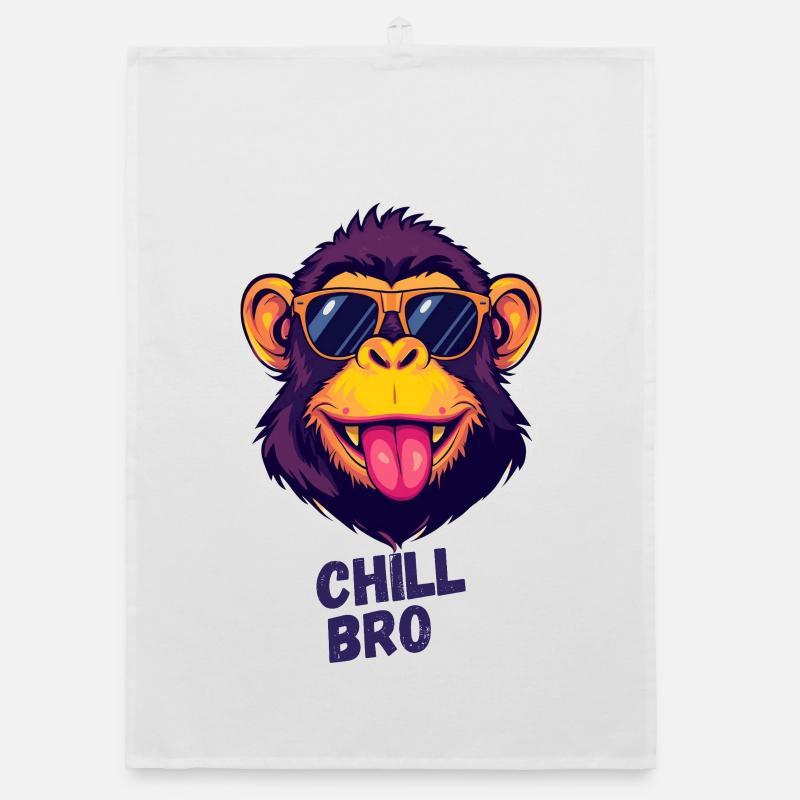 Chill Bro Affe Organic Geschirrtuch