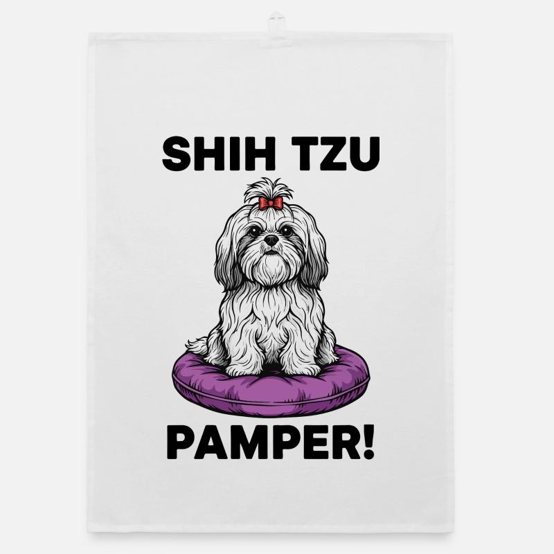 Dog Shih Tzu Pamper Luxury Cushion Organic dish towel
